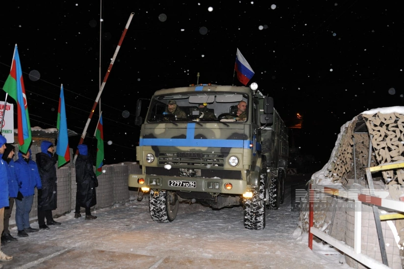 Сегодня на дороге Ханкенди - Лачын беспрепятственно проехали 43 автомобиля миротворцев