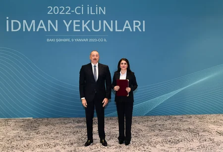 Ilham Aliyev attends ceremony dedicated to 2022 sporting results