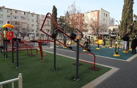 Leyla Əliyeva Bakıda abadlaşdırılan daha bir həyətin açılışını edib, ağac əkib