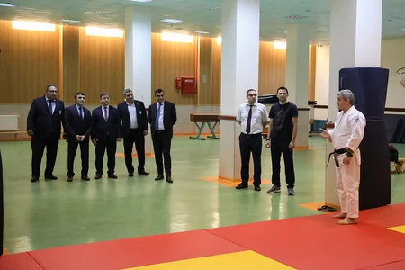 Kaspi Liseyində cüdo zalının açılışı olub