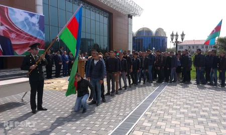 Lənkəran çağırışçıları hərbi xidmətə yola düşüb - FOTO - VİDEO