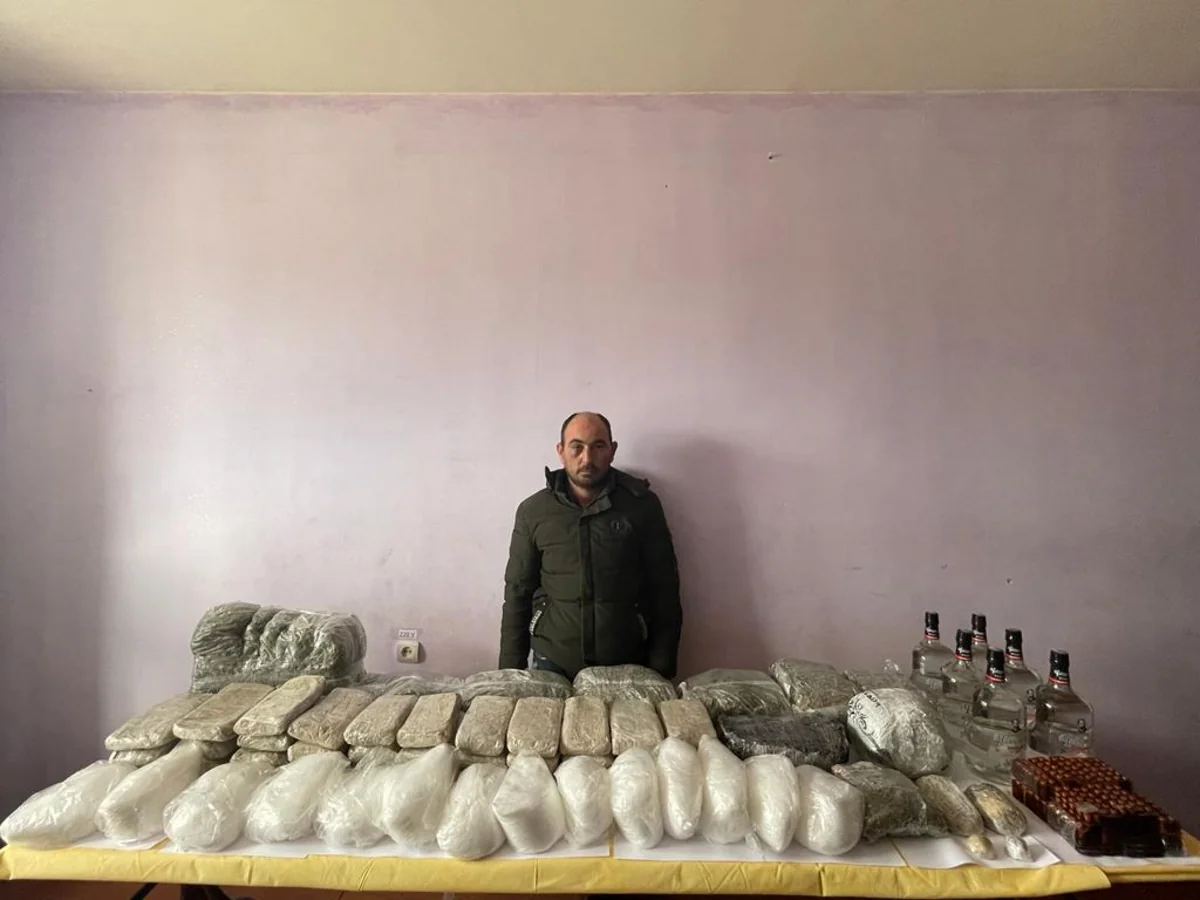İrandan Azərbaycana 63 kq narkotikin keçirilməsinin qarşısı alınıb