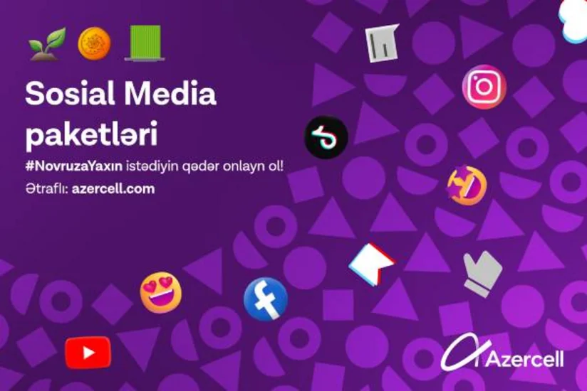 ​​​​​​​Novruz ərəfəsində sosial şəbəkələrdə Azercelllə daha aktiv ol!