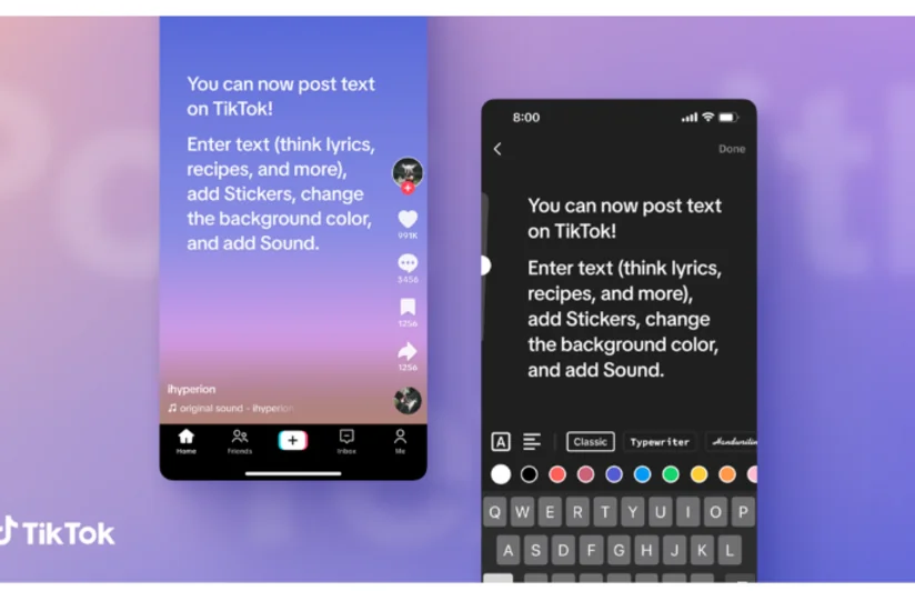 TikTok mətn postlarının yeni formatını təqdim edir