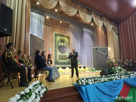 Silahlı Qüvvələrin Təlim və Tədris Mərkəzində Yolumuz Heydər Əliyev yoludur mövzusunda tədbir keçirilib