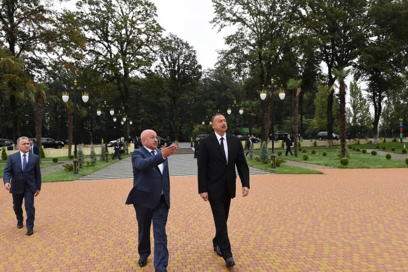 Президент Ильхам Алиев находится с визитом в Масаллы