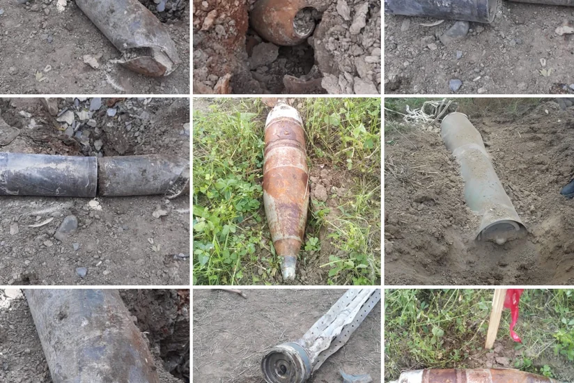 Cəbhəyanı ərazilərdə partlamış mərmi qalıqları aşkar olunub