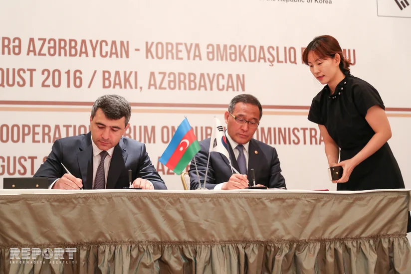 Azərbaycan və Koreya arasında dövlət xidmətlərinin göstərilməsi sahəsində əməkdaşlıq üzrə Anlaşma Memorandumu imzalanıb