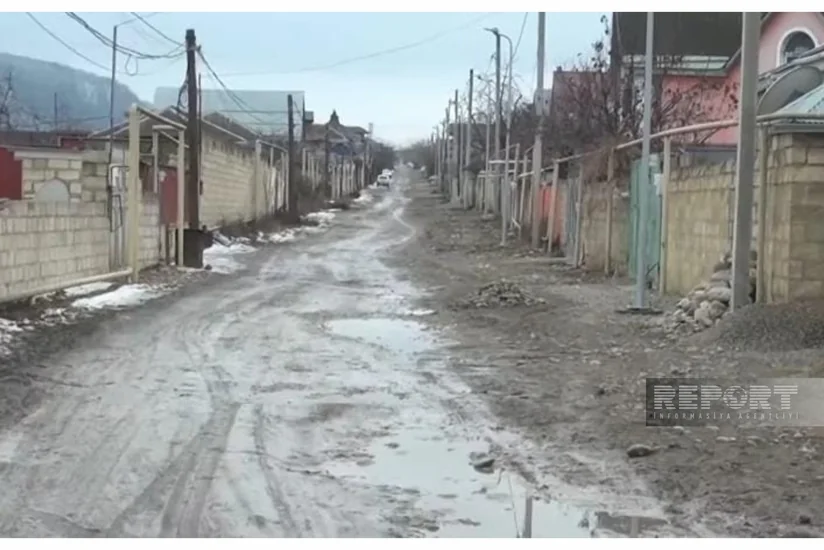 Qusarın mərkəzi küçələri bərbad vəziyyətə düşüb