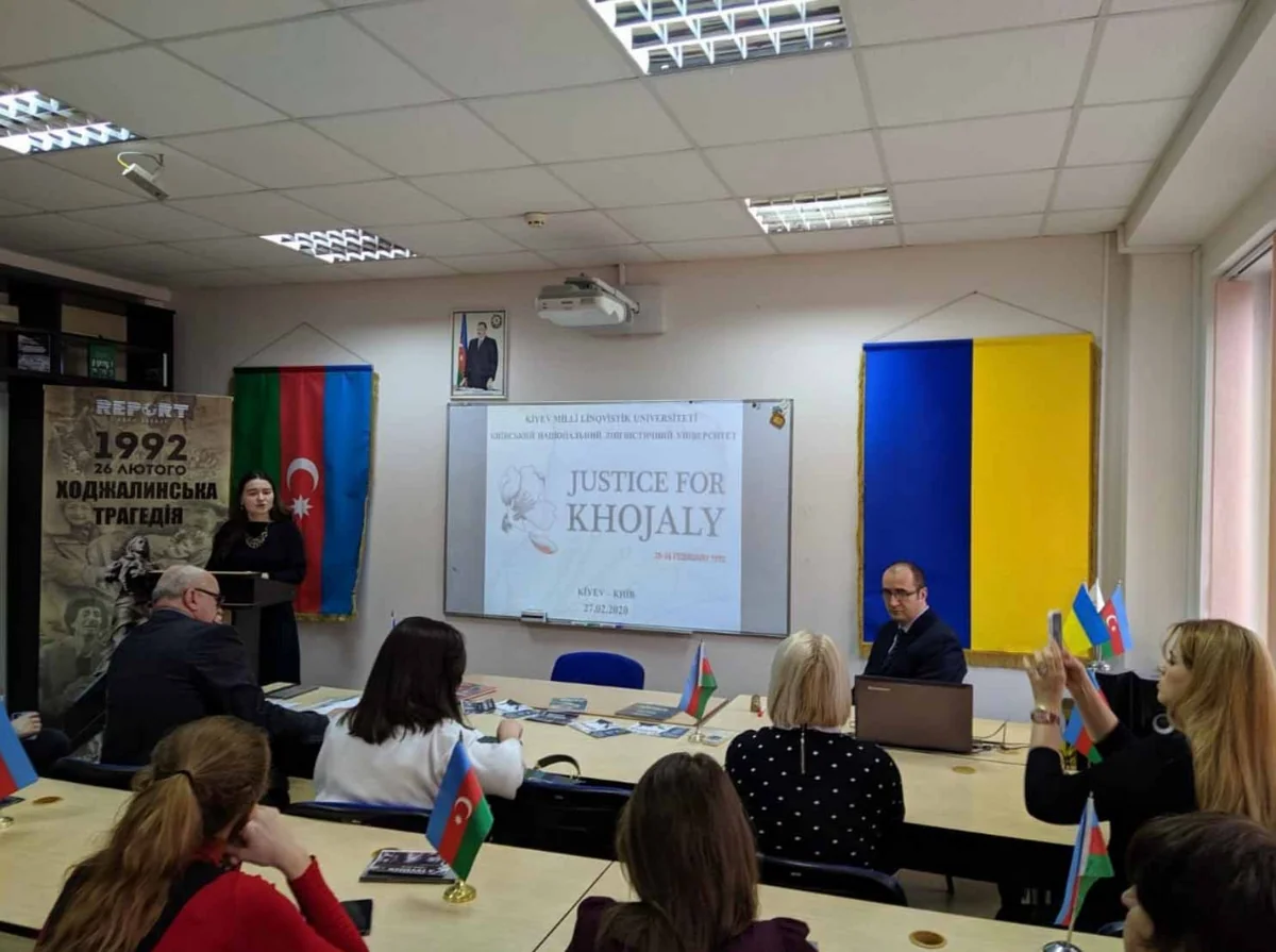 Kiyev Universitetində Xocalı faciəsinə həsr olunmuş tədbir keçirilib