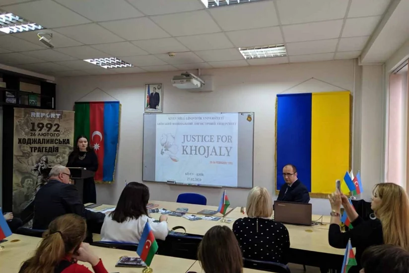 Kiyev Universitetində Xocalı faciəsinə həsr olunmuş tədbir keçirilib