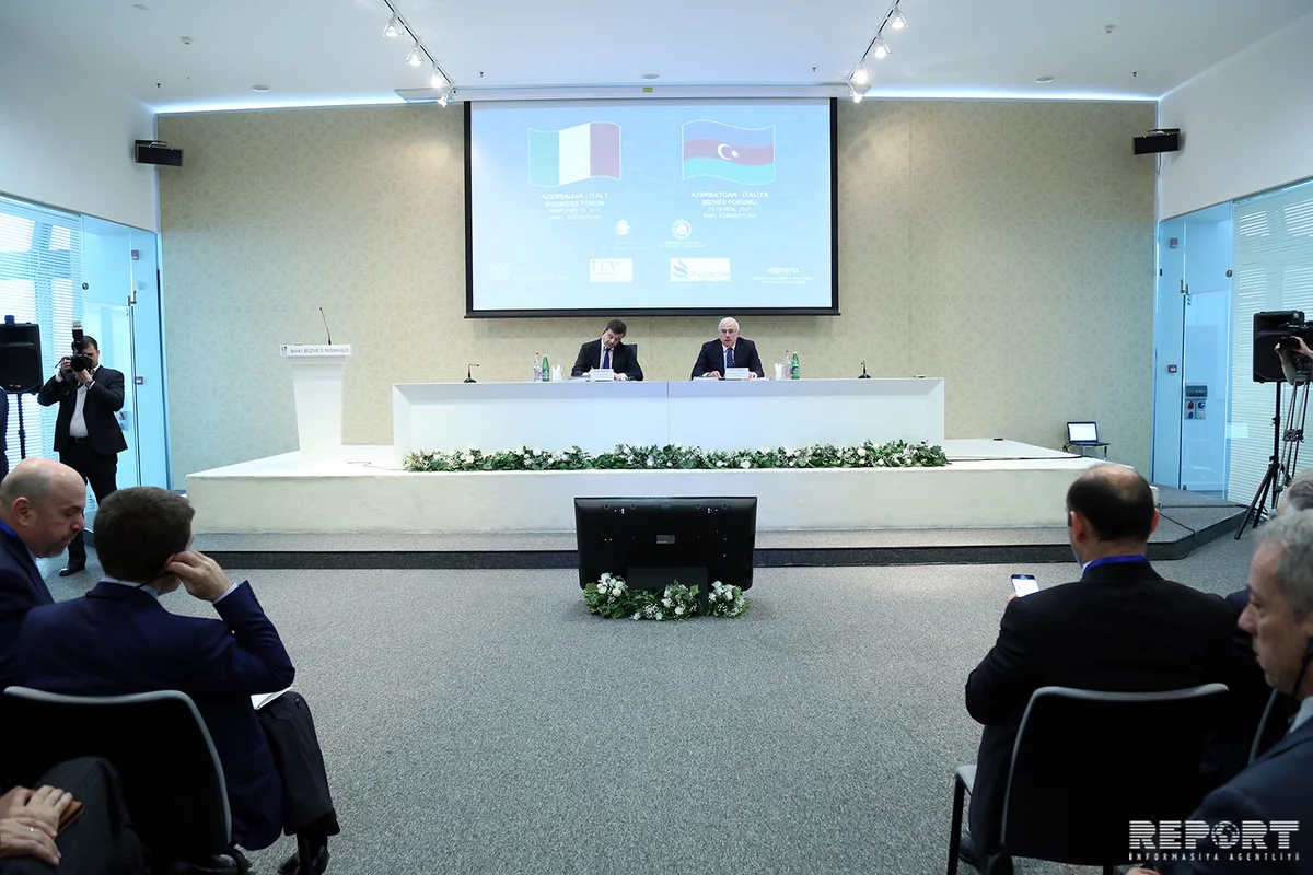 Bakıda İtaliya-Azərbaycan biznes-forumu keçirilib