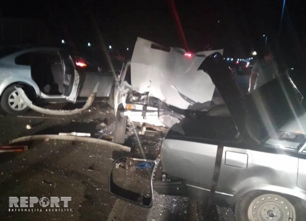 Tovuzda zəncirvari yol qəzası baş verib - FOTO