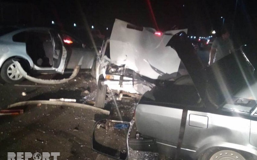 Tovuzda zəncirvari yol qəzası baş verib - FOTO