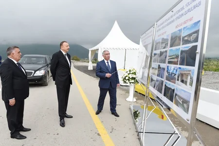 Bakı-Şamaxı-Yevlax avtomobil yolunun Muğanlı-Yevlax hissəsi yenidənqurmadan sonra istifadəyə verilib