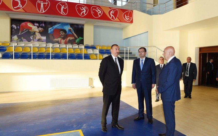 ​Prezident İsmayıllı Olimpiya İdman Kompleksində əsaslı təmir işlərindən sonra yaradılan şəraitlə tanışlıq