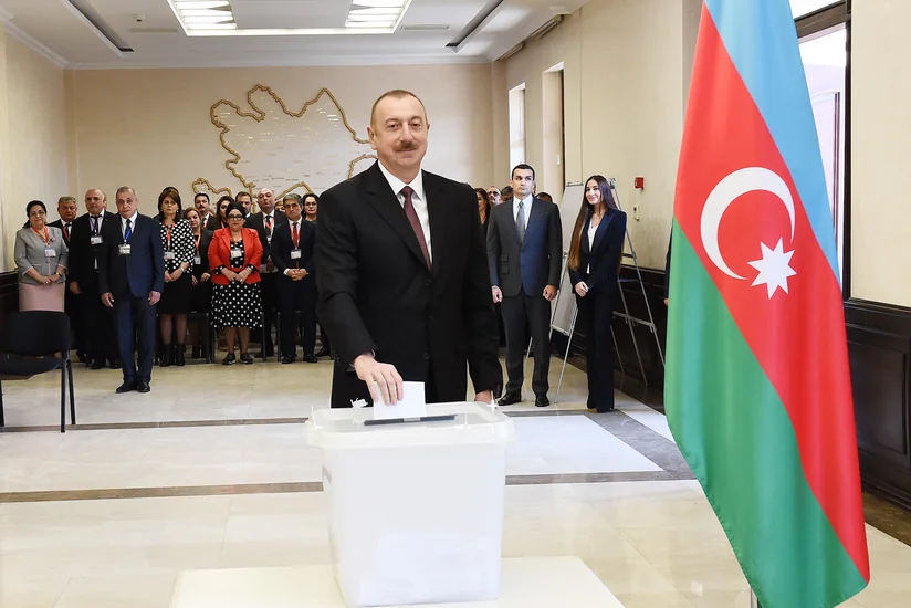 President Ilham Aliyev votes