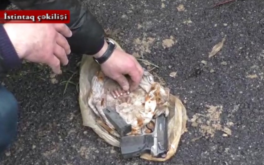 Nardaran sakininin torpağa basdırdığı silah aşkar edilib
