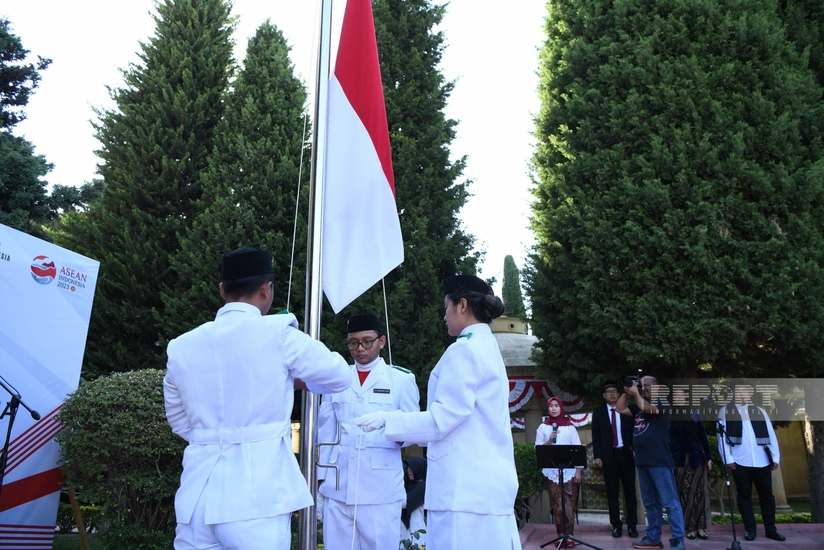 Flag raised on occasion of Independence Day at Embassy of Indonesia in Azerbaijan