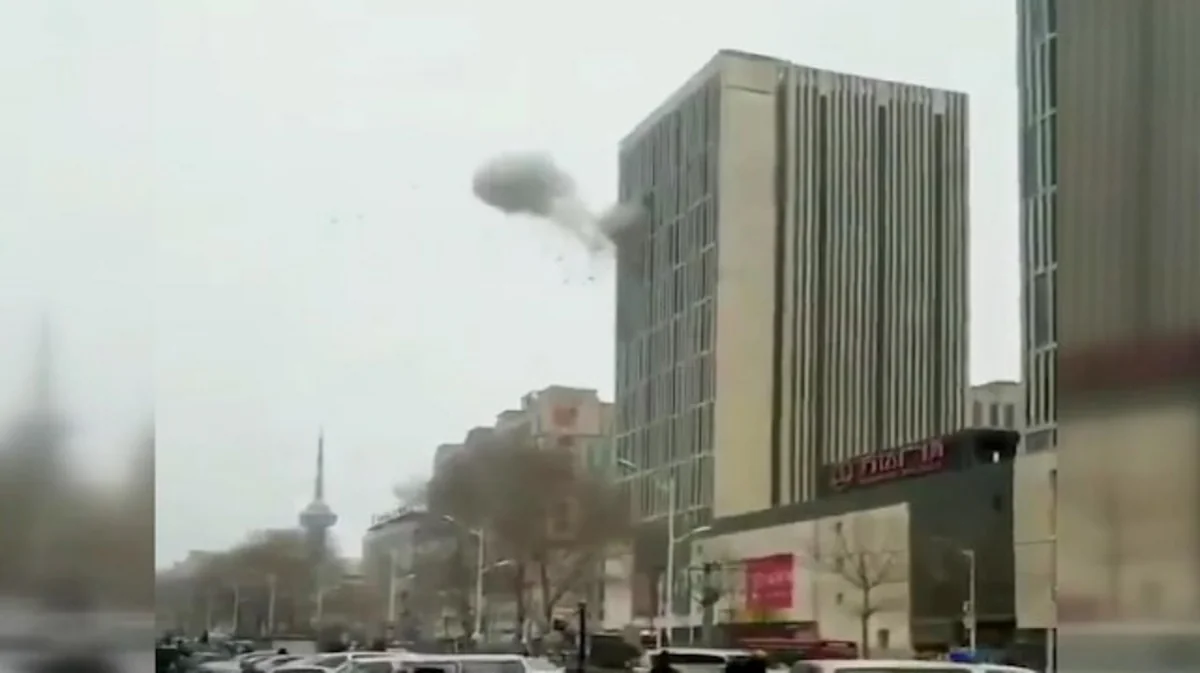 Çində ticarət mərkəzində partlayış olub