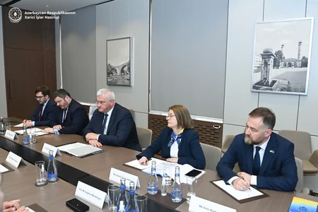 Главы МИД Азербайджана и Украины провели переговоры в расширенном составе