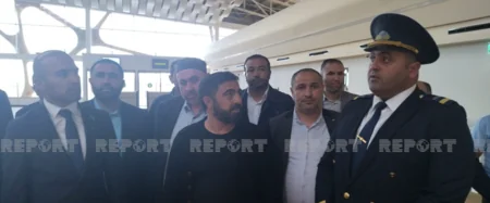 Gürcüstanın din xadimləri Füzuli Beynəlxalq Hava limanında olublar