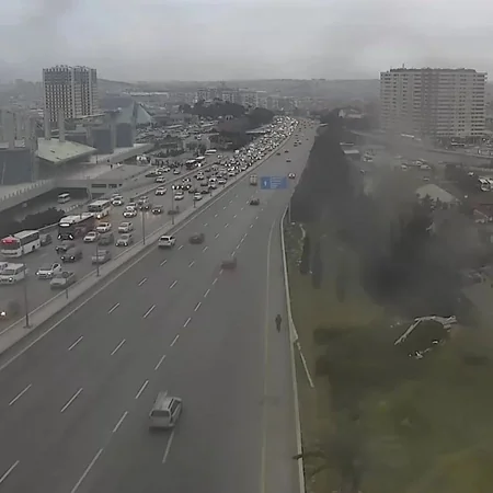 Bakının bir sıra yollarında tıxac müşahidə olunur