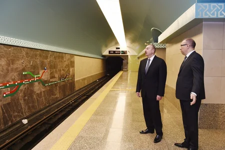 Metronun “Sahil” stansiyası istifadəyə verilib