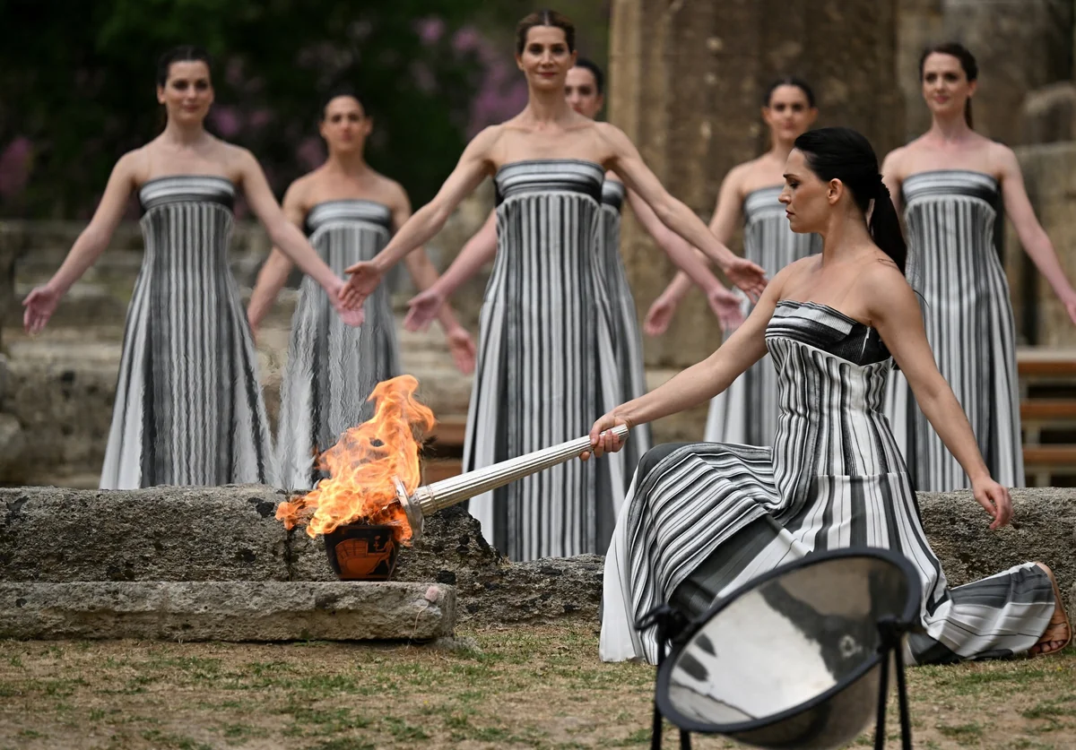 Olympic flame for 2024 Paris Summer Games lit in Ancient Olympia