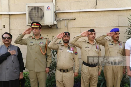 Flag raised at Pakistani Embassy in Azerbaijan on occasion of Independence Day