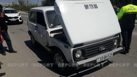 Kürdəmirdə iki avtomobil toqquşub, xəsarət alan var