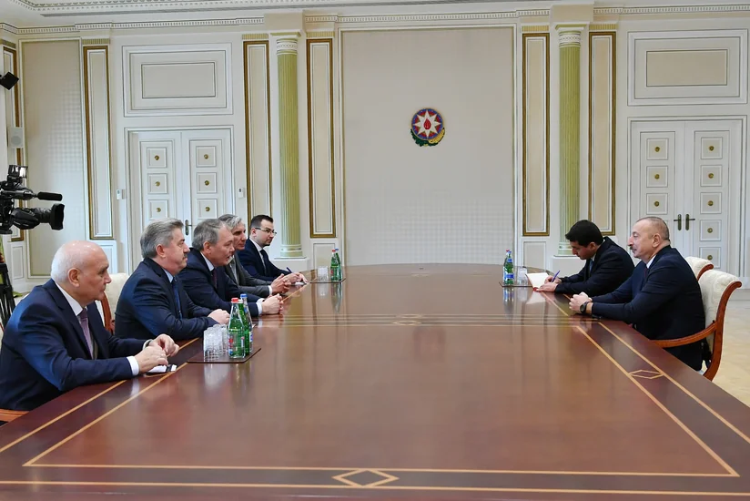 President Ilham Aliyev receives Russian State Duma delegation