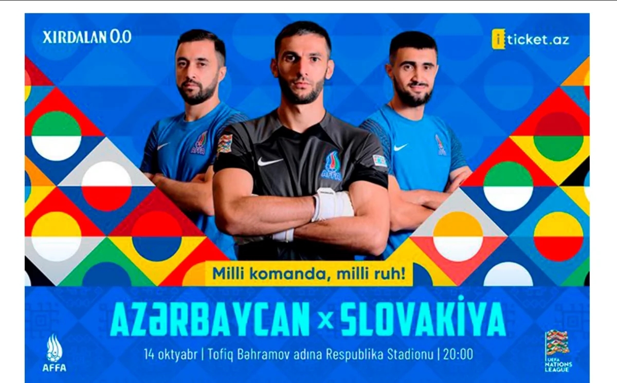 UEFA Millətlər Liqası: Azərbaycan - Slovakiya matçının biletləri satışa çıxarılıb