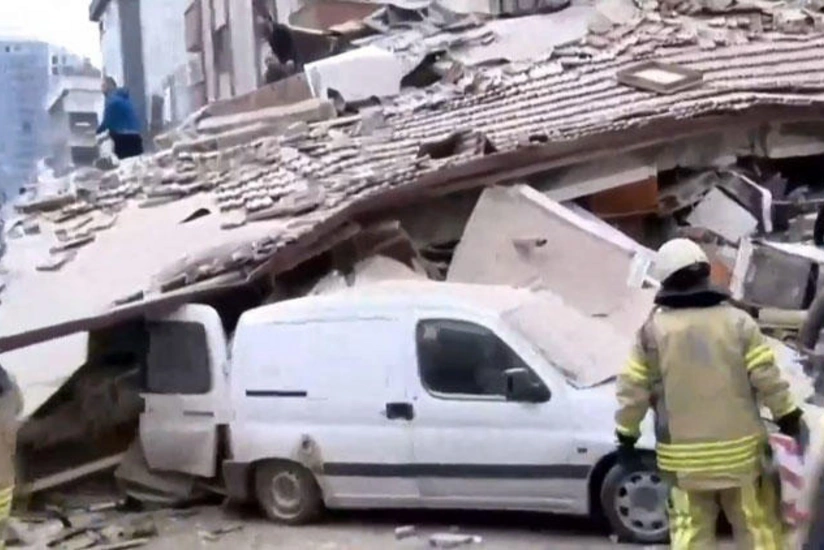 Türkiyədə 6 mərtəbəli yaşayış binası çöküb, ölən və yaralananlar var - VİDEO