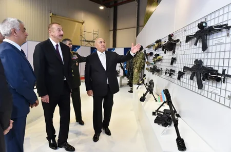 President Ilham Aliyev views 3rd Azerbaijan International Defense Exhibition ADEX 2018