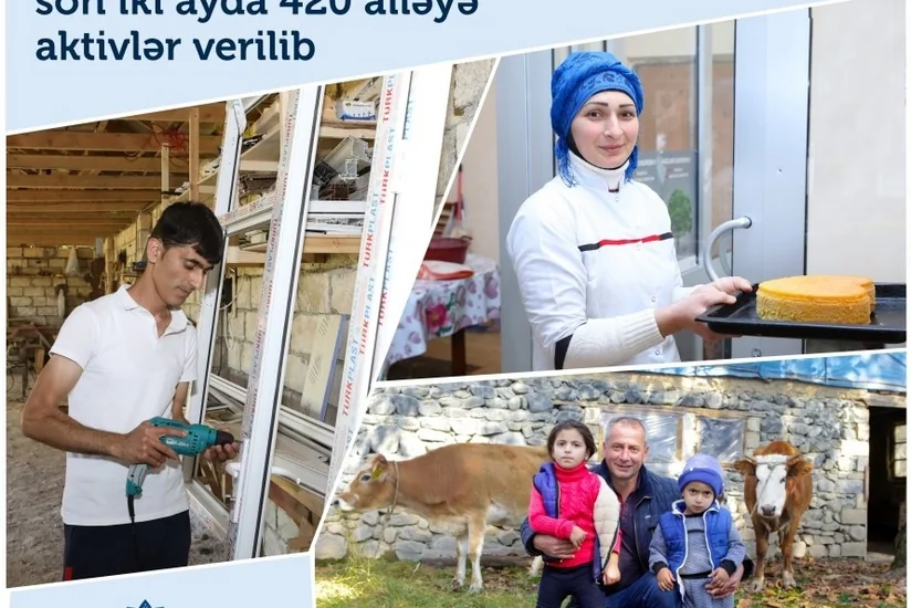 Özünüməşğulluq proqramı çərçivəsində daha 420 ailəyə aktivlər verilib