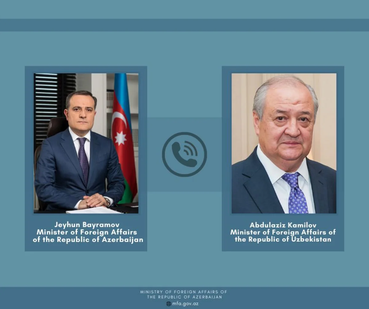 Ceyhun Bayramovun özbəkistanlı həmkarı ilə telefon danışığı olub