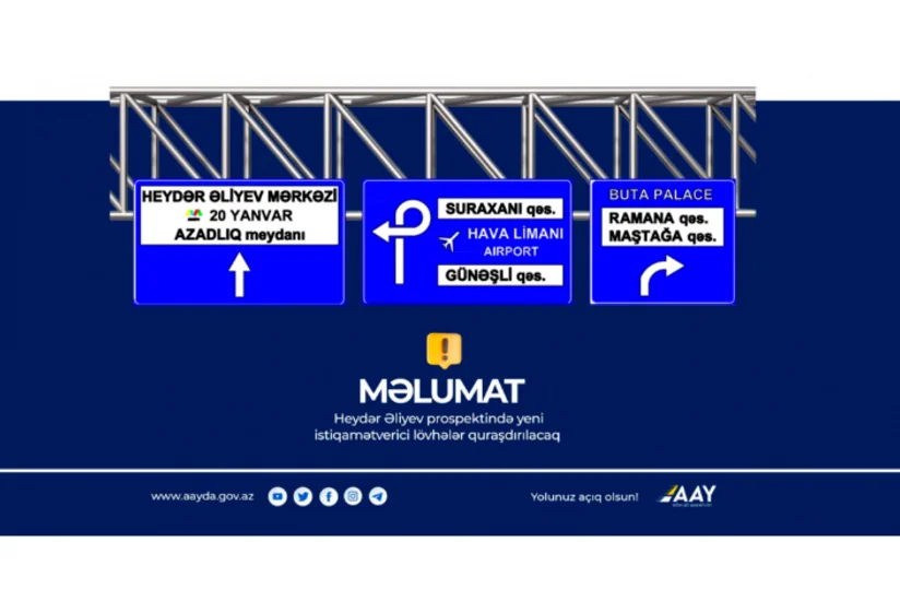 Heydər Əliyev prospektinin bir hissəsində hərəkət qismən məhdudlaşdırılacaq