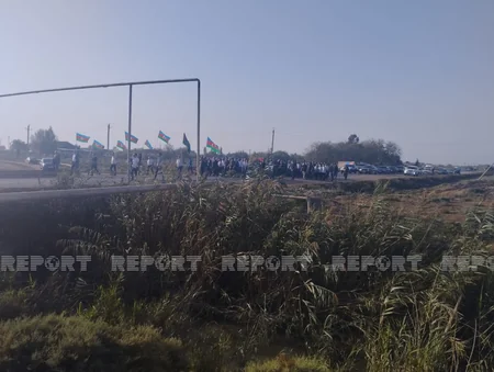 Salyanda şəhid hərbi qulluqçu Elmi Səmədovun dəfn mərasimi keçirilib