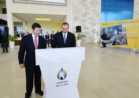 ​Prezident İlham Əliyev Bakıda XXII Beynəlxalq “Xəzər Neft və Qaz 2015” sərgisinin açılışında iştirak edib