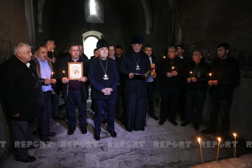 Alban-Udi xristian dini icması üzvləri Hadrutdakı Müqəddəs Məryəm ana kilsəsini ziyarət ediblər