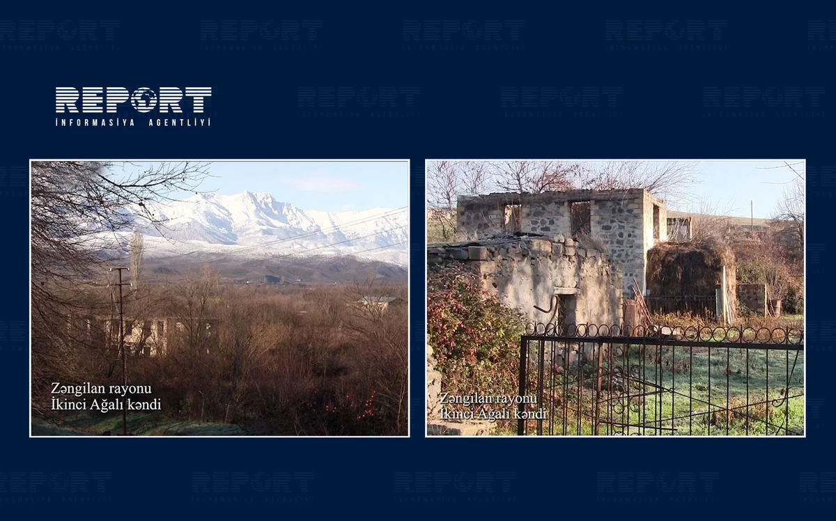 Footage of Ikinji Aghali village of Zangilan