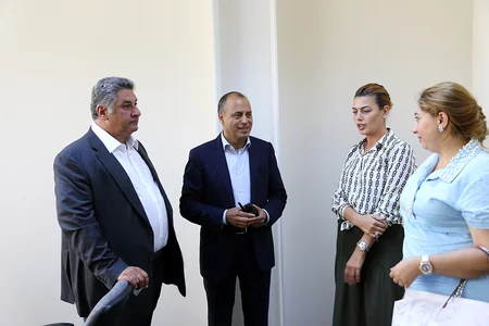 Azad Rəhimov Şahmat Olimpiadasının keçiriləcəyi Bakı Kristal Zalında olub