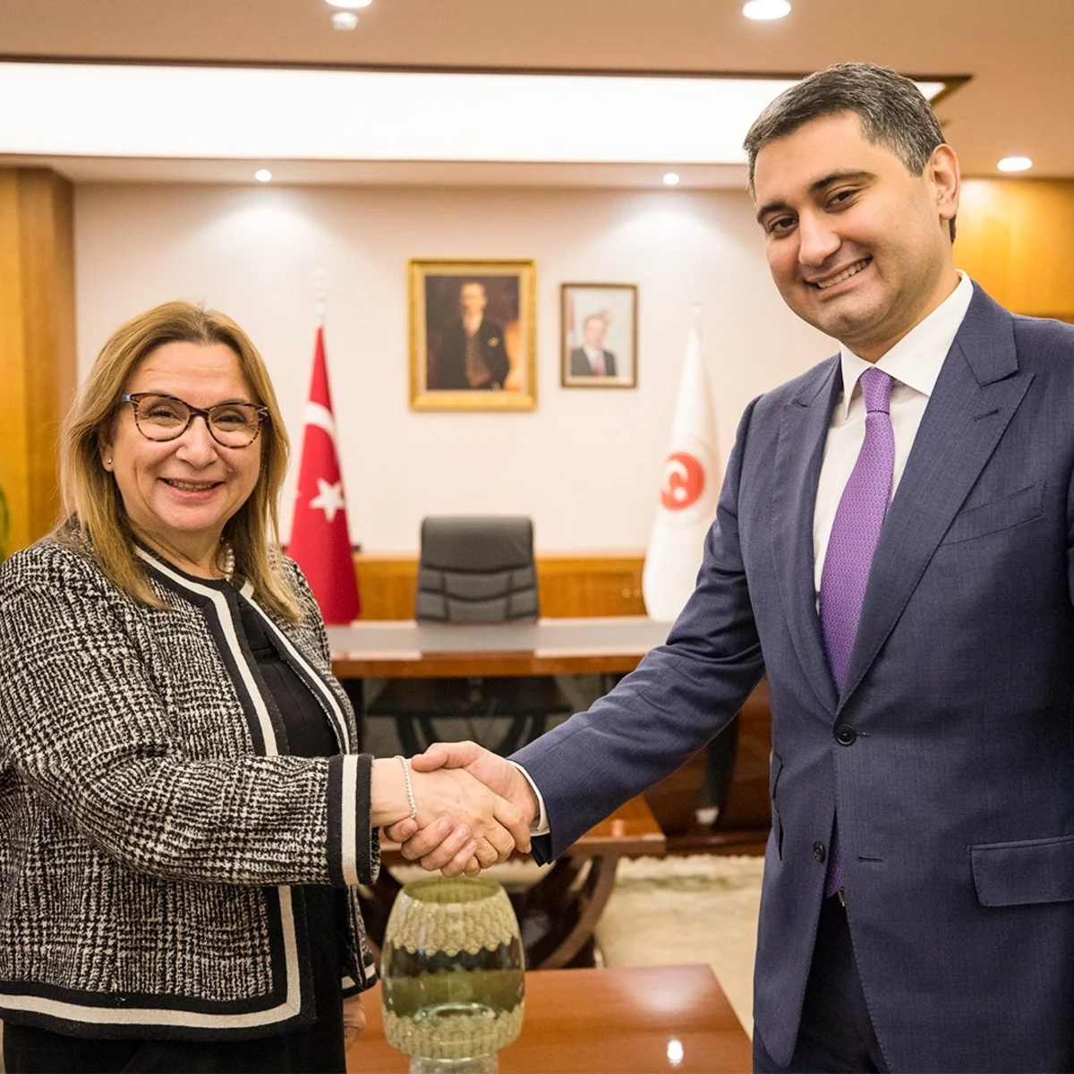 Zaur Qəhrəmanov Türkiyənin ticarət, sənaye və texnologiya nazirləri ilə görüşüb