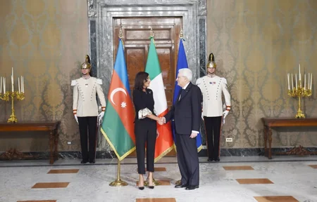 İtaliya Prezidenti Azərbaycanın Birinci vitse-prezidenti Mehriban Əliyevanın şərəfinə rəsmi nahar verib - ƏLAVƏ OLUNUB