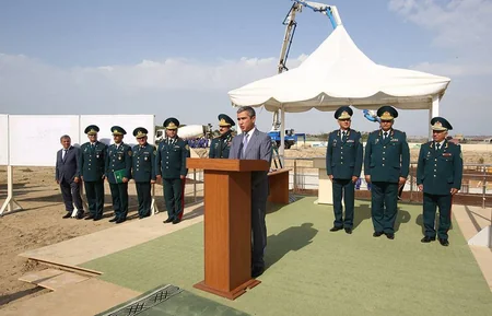 Dövlət Sərhəd Xidmətinin Xüsusi Məktəbinin yeni tədris və yataqxana korpusunun təməli qoyulub
