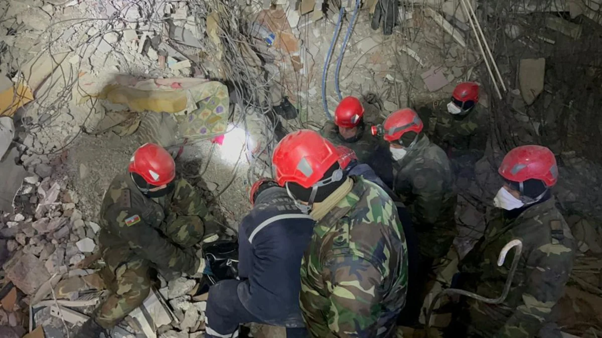 Azerbaijani rescuers saved 51 people from rubble in Turkiye