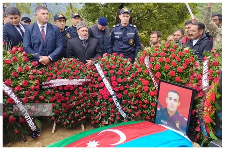 Füzulidə minaya düşərək şəhid olan polis əməkdaşı Seyfi Abdullayev dəfn edilib - YENİLƏNİB