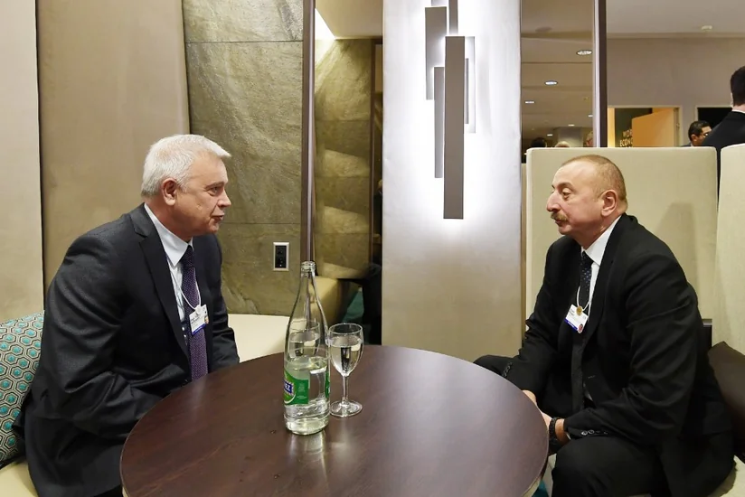 President Ilham Aliyev met with LUKOIL president in Davos