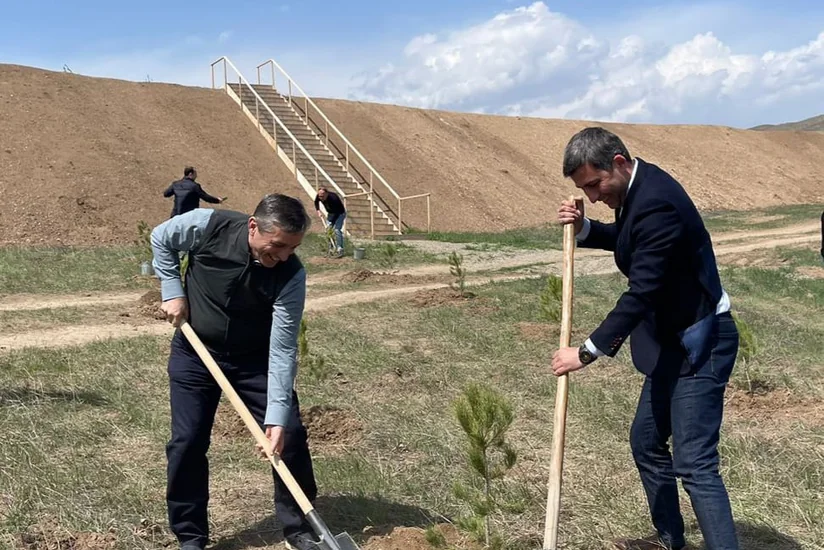 Heydər Əliyevin 100 illik yubileyi ilə əlaqədar Cəbrayılda ağacəkmə aksiyası keçirilib